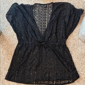 Swimsuit Cover up Black Lace